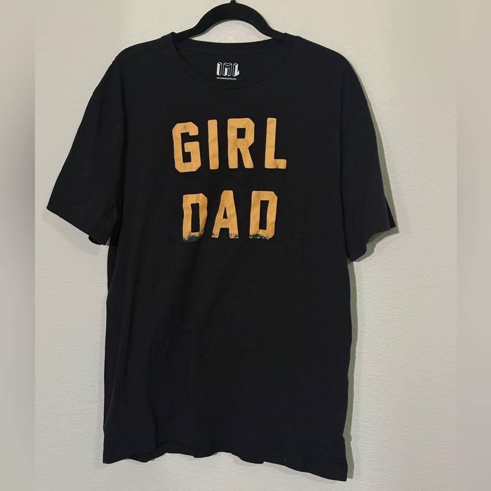 Issac Morris IML Girl Dad XXL T Shirt Black 100% Cotton